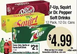 Big Saver Foods 7-Up, Squirt or Dr. Pepper Soft Drinks offer