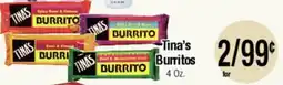 Big Saver Foods Tina's Burritos offer