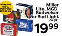 Rich's Fresh Market Miller Lite, MGD, Budweiser Or Bud Light offer