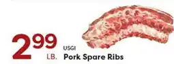 Rich's Fresh Market USGI LB. Pork Spare Ribs offer