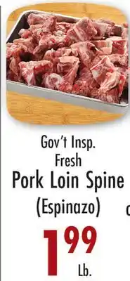 Garden Fresh Market Gov't Insp. Fresh Pork Loin Spine offer