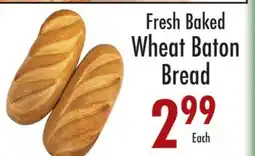 Garden Fresh Market Fresh Baked Wheat Baton Bread offer