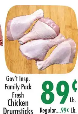 Garden Fresh Market Gov't Insp. Family Pack Fresh Chicken Drumsticks offer