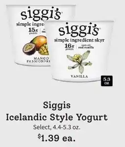 Windmill Farms Siggis Icelandic Style Yogurt offer