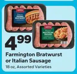 Save a Lot Farmington Bratwurst or Italian Sausage offer