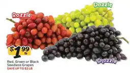 Winn Dixie Red, Green or Black Seedless Grapes offer