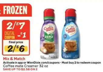 Winn Dixie Coffee mate Creamer offer
