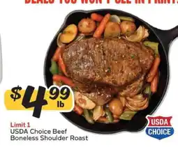 Winn Dixie USDA Choice Beef Boneless Shoulder Roast offer