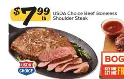 Winn Dixie USDA Choice Beef Boneless Shoulder Steak offer