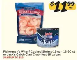 Winn Dixie Fisherman's Wharf Cooked Shrimp or Jack's Catch Claw Crabmeat offer
