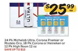 Winn Dixie Michelob Ultra, Corona Premier, Modelo Oro, Corona, Heineken, High Noon offer