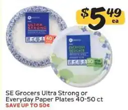 Winn Dixie SE Grocers Ultra Strong or Everyday Paper Plates offer