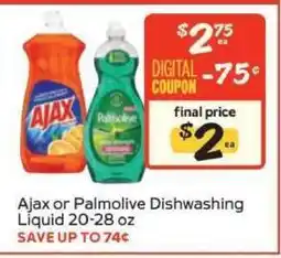 Winn Dixie Ajax or Palmolive Dishwashing Liquid offer
