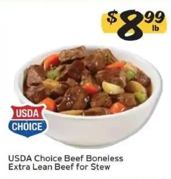 Winn Dixie USDA Choice Beef Boneless Extra Lean Beef for Stew offer