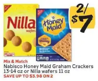 Winn Dixie Nabisco Honey Maid Graham Crackers or Nilla Wafers offer