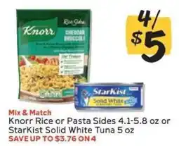 Winn Dixie Knorr Rice or Pasta Sides or StarKist Solid White Tuna offer