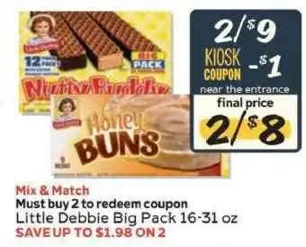 Winn Dixie Little Debbie Big Pack offer