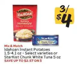 Winn Dixie Idahoan Instant Potatoes or StarKist Chunk White Tuna offer