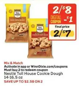 Winn Dixie Nestle Toll House Cookie Dough offer
