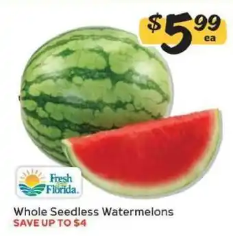 Winn Dixie Whole Seedless Watermelons offer