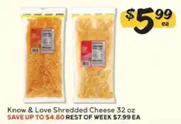 Winn Dixie Know & Love Shredded Cheese offer