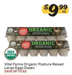 Winn Dixie Vital Farms Organic Pasture Raised Large Eggs Dozen offer