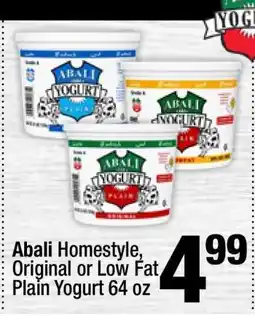 Super King Markets Abali Homestyle, Original or Low Fat Plain Yogurt 64 oz offer