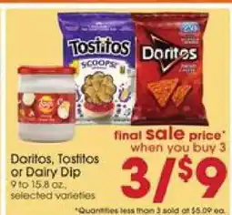 Giant Eagle Doritos, Tostitos or Dairy Dip offer