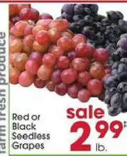 Giant Eagle Red or Black Seedless Grapes offer