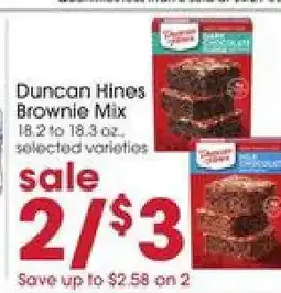 Giant Eagle Duncan Hines Brownie Mix offer