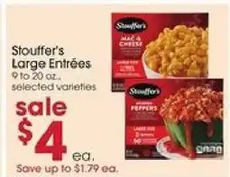 Giant Eagle Stouffer's Large Entrees offer