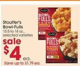 Giant Eagle Stouffer's Bowl-Fulls offer