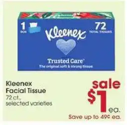 Giant Eagle Kleenex Facial Tissue offer