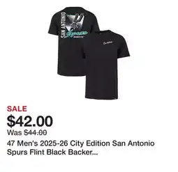 Dick's Sporting Goods 47 Men's 2025-26 City Edition San Antonio Spurs Flint Black Backer T-Shirt offer