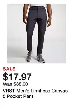 Dick's Sporting Goods VRST Men's Limitless Canvas 5 Pocket Pant offer