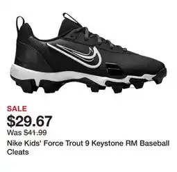 Dick's Sporting Goods Nike Kids' Force Trout 9 Keystone RM Baseball Cleats offer