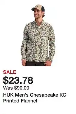 Dick's Sporting Goods HUK Men's Chesapeake KC Printed Flannel offer