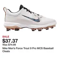 Dick's Sporting Goods Nike Men's Force Trout 9 Pro MCS Baseball Cleats offer