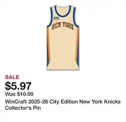 Dick's Sporting Goods WinCraft 2025-26 City Edition New York Knicks Collector's Pin offer