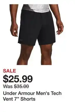 Dick's Sporting Goods Under Armour Men's Tech Vent 7 Shorts offer