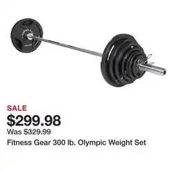 Dick's Sporting Goods Fitness Gear 300 lb. Olympic Weight Set offer