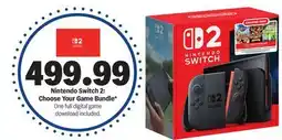 Meijer Nintendo Switch 2: Choose Your Game Bundle offer