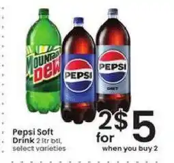 Albertsons Pepsi Soft Drink offer
