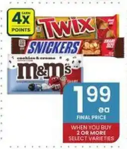 Albertsons Twix, Snickers, M&M's offer