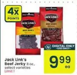 Albertsons Jack Link's Beef Jerky offer