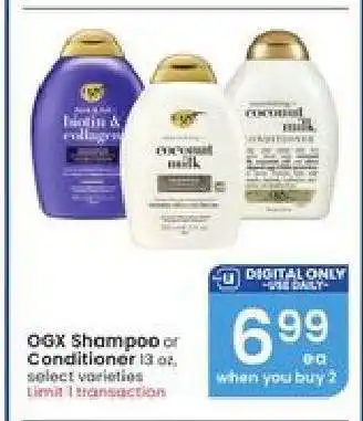 Albertsons OGX SHAMPOO OR CONDITIONER offer