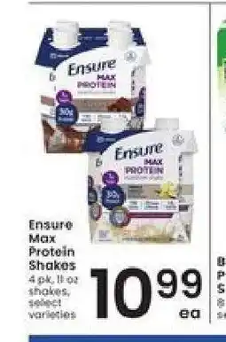 Albertsons Ensure Max Protein Shakes offer
