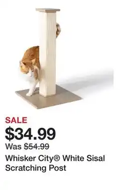 Petsmart Whisker City White Sisal Scratching Post offer