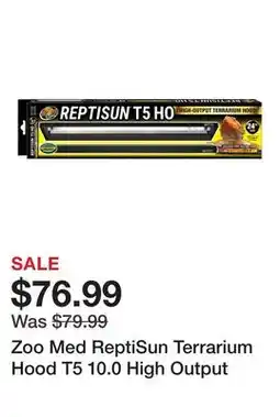 Petsmart Zoo Med ReptiSun Terrarium Hood T5 10.0 High Output offer