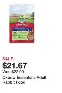Petsmart Oxbow Essentials Adult Rabbit Food offer